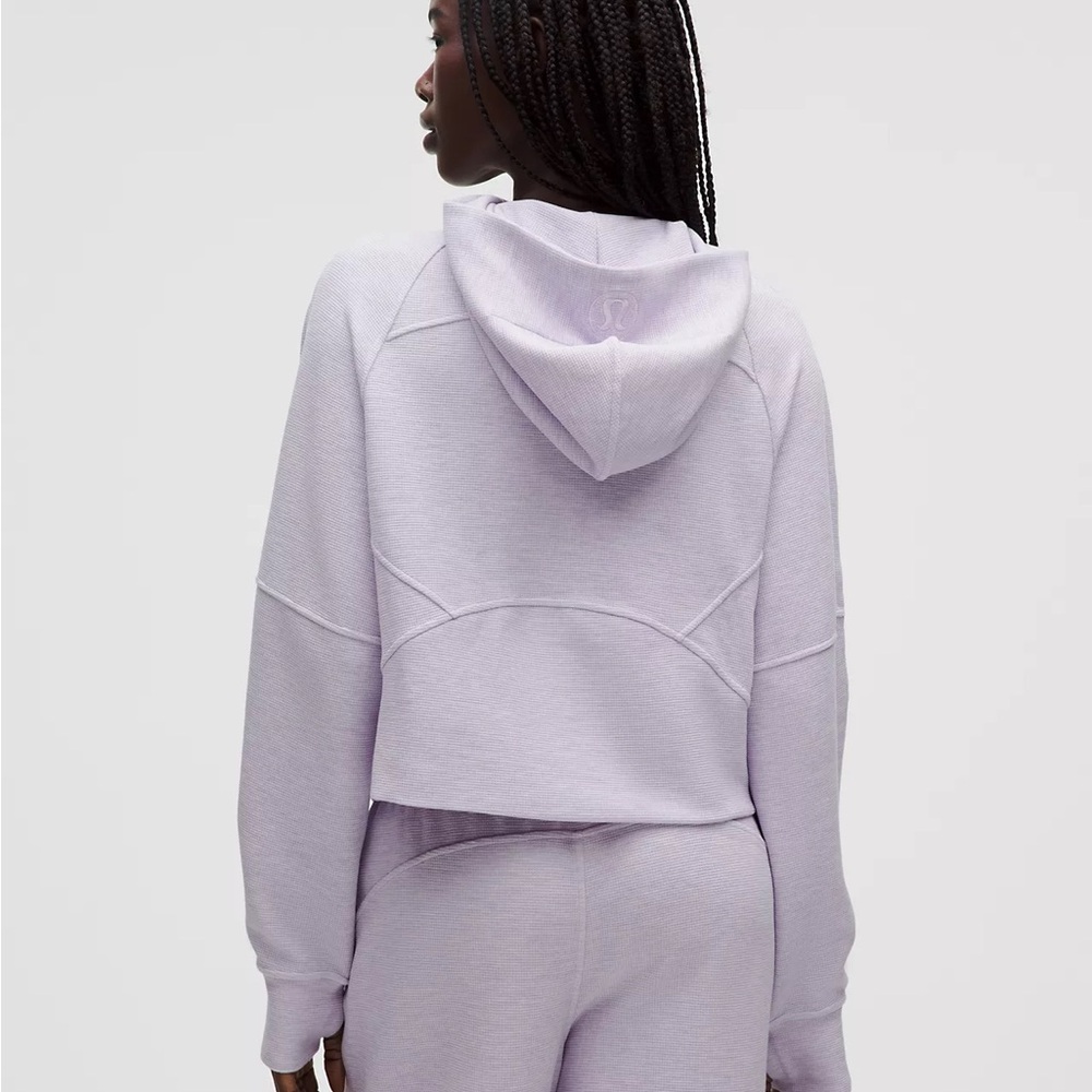 lululemon athletica light lavender waffle-knit zip hoodie - Picture 5 of 7